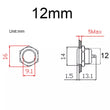 Load image into Gallery viewer, Short Body 12mm Momentary Switch Black