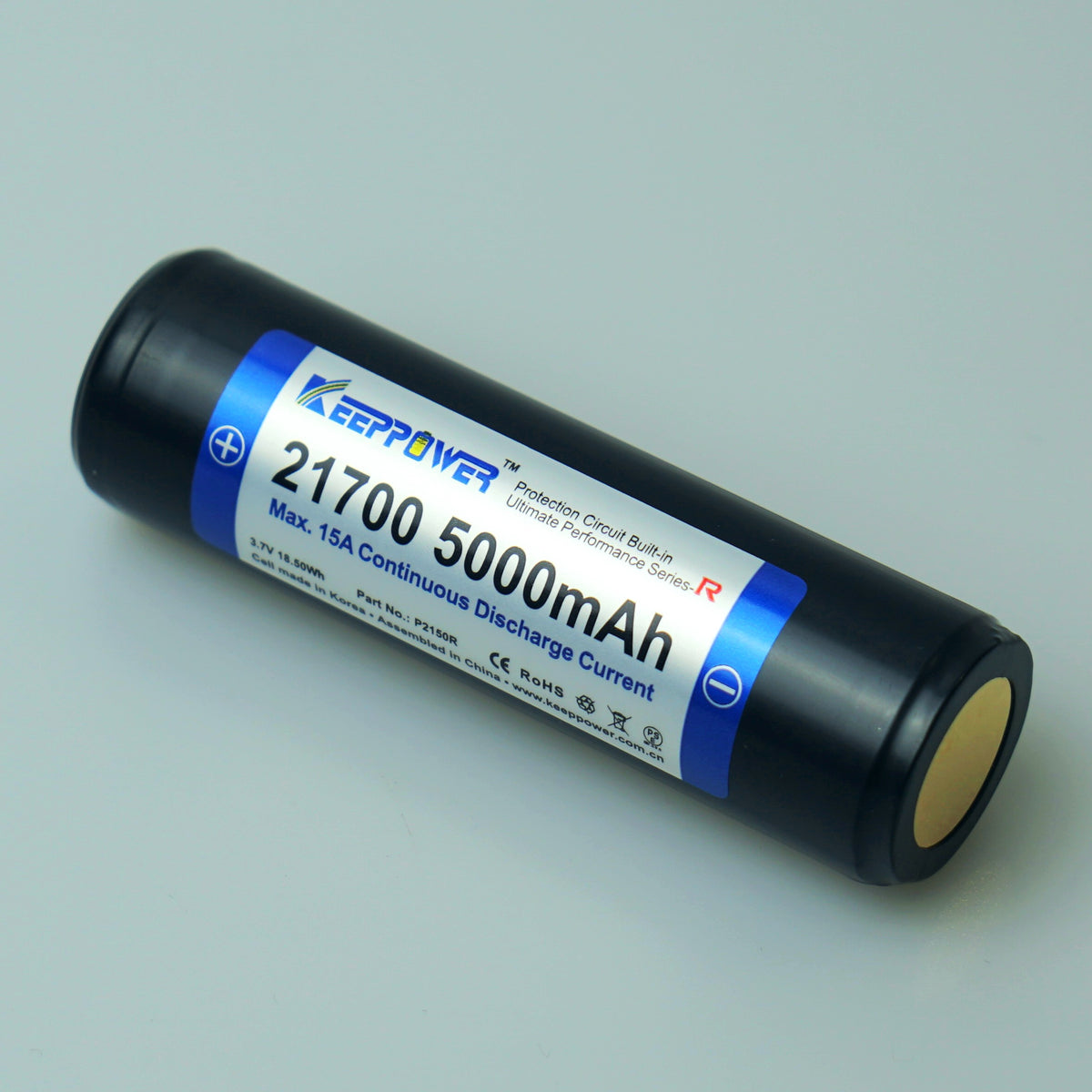 Keeppower 21700 3.7v 5000mah 15A High Drain PCB Protected