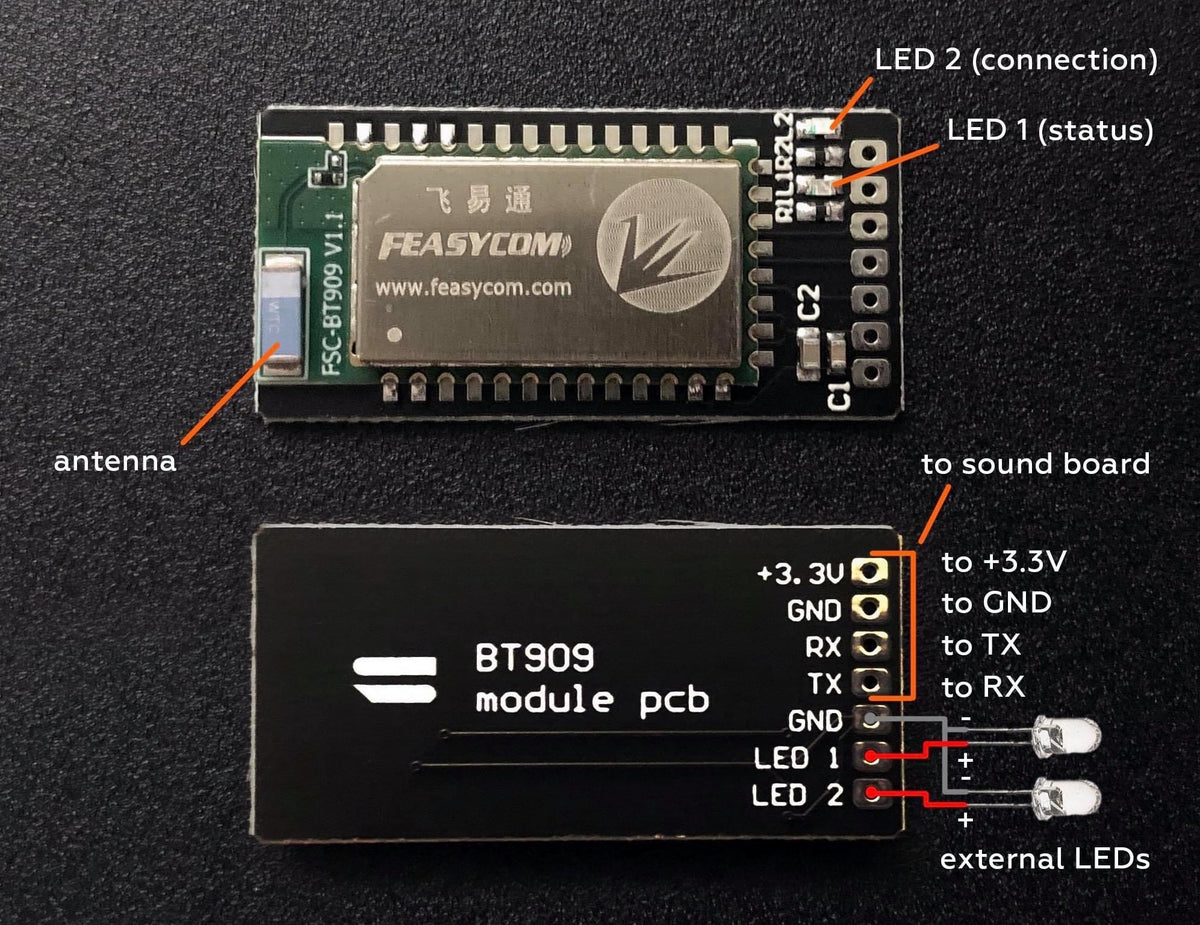 ShtokCustomWorx FSC-BT909 Bluetooth PCB Unit – The Saber Armory