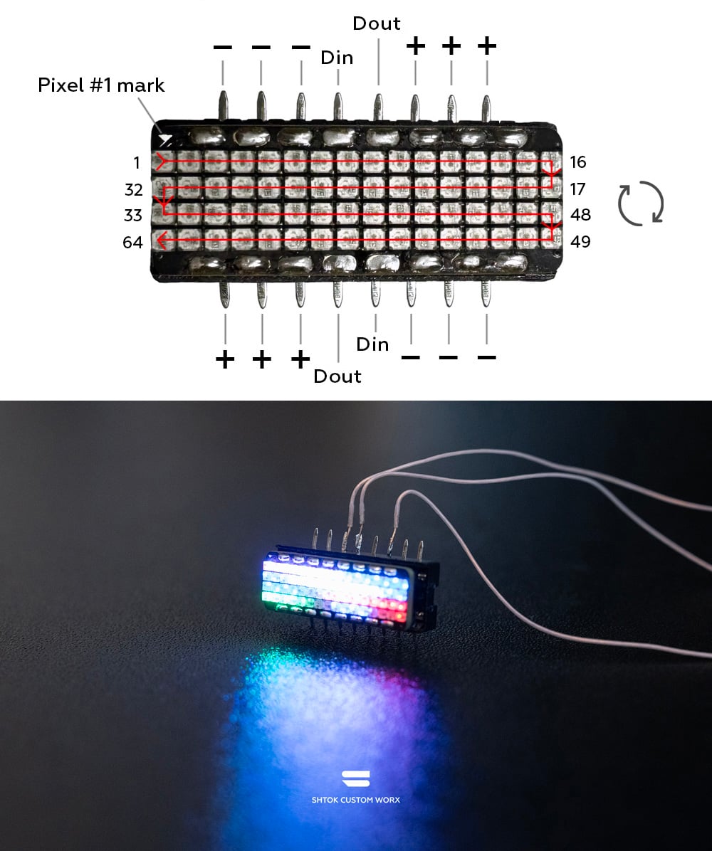 PXL MTRX 64 Pixel RGB LED Display Module – The Saber Armory