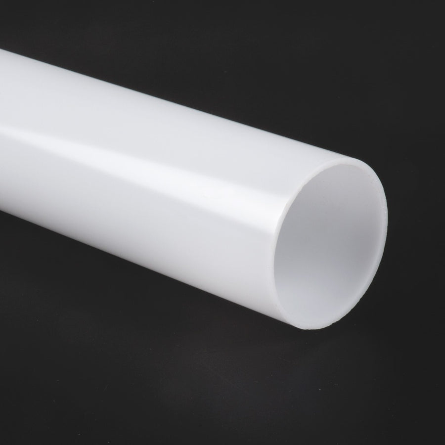 1" OD Thin Walled Trans White Polycarbonate Tube 950mm