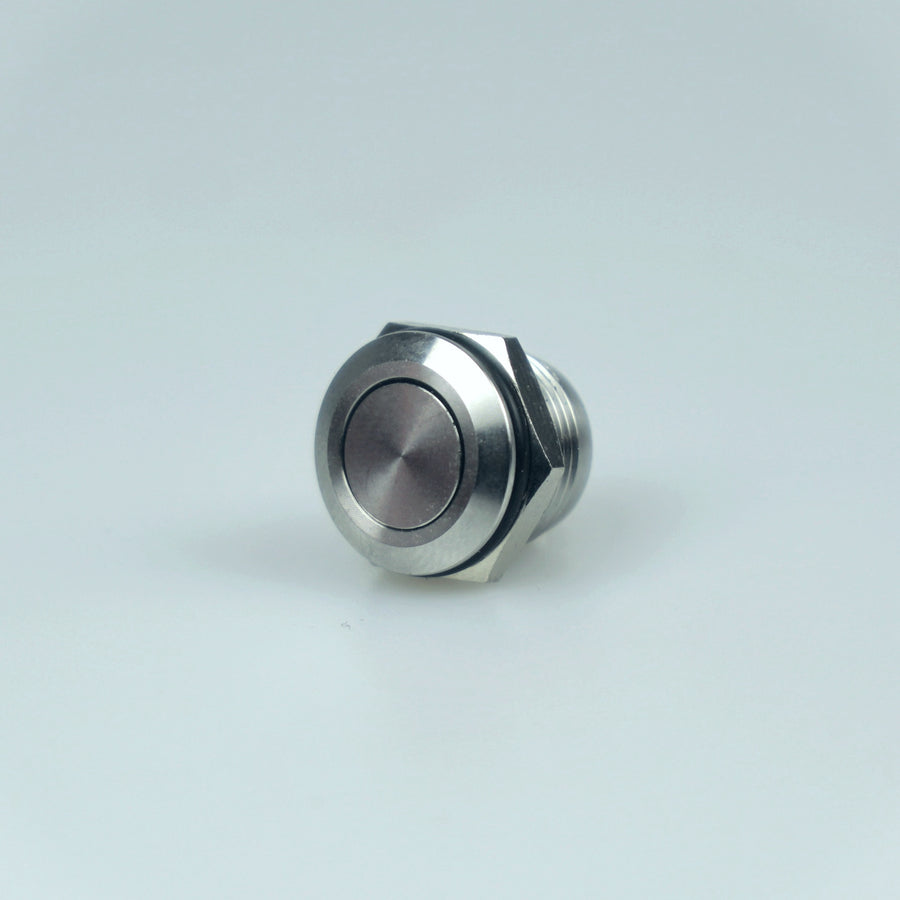 Short Body 12mm Momentary Switch Silver