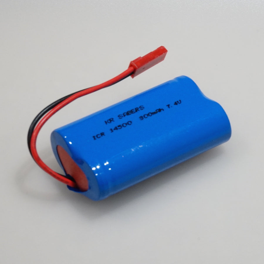 14500 7.4v Side-by-side 900mAh PCB Protected Lithium Ion Battery Male JST