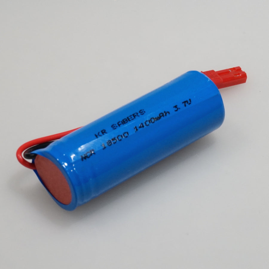 18500 3.7v Single 1400mAh PCB Protected Lithium Ion Battery Male JST