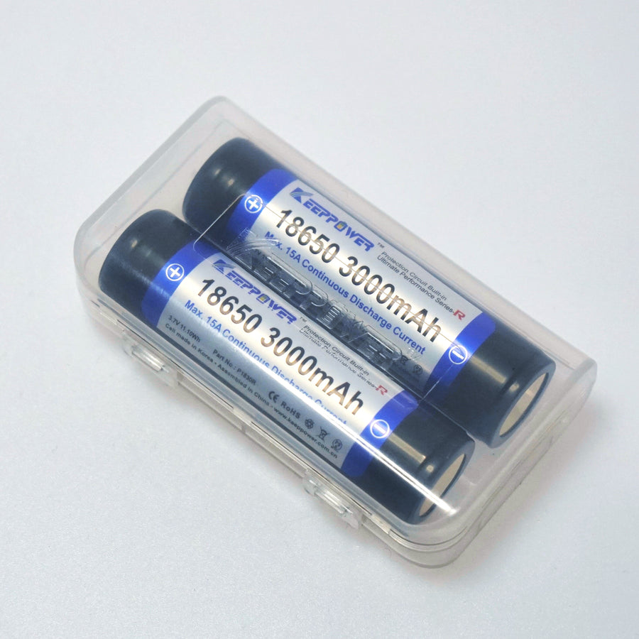 Keeppower 18650 3.7v 3000mah 15A High Drain PCB Protected Removable Li The Saber Armory Keeppower 18650 3.7v 3000mah 15A High Drain PCB Protected Removable Li The Saber Armory