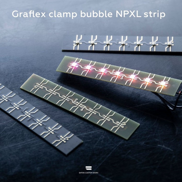 ShtokCustomWorx Graflex Clamp Bubble Strip NPXL PCB