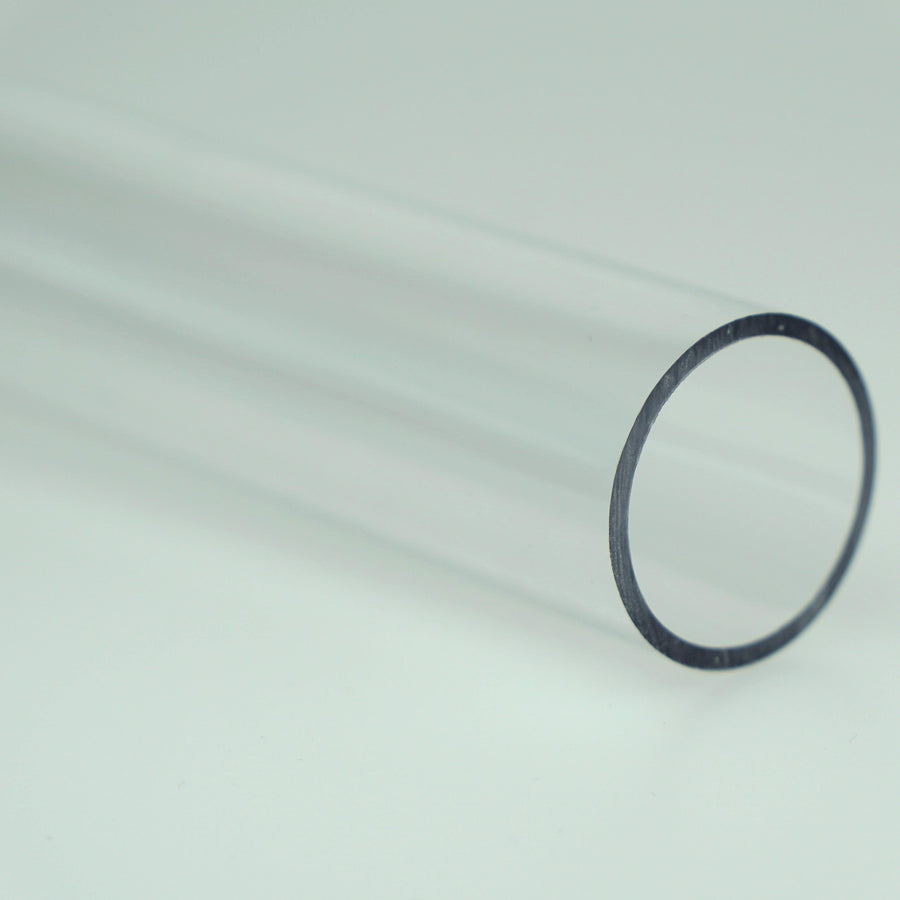 1" OD Thin Walled Clear Polycarbonate Tube (1 Metre)